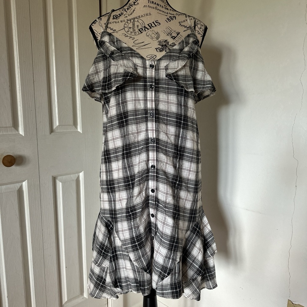 Oversized Plaid Dress